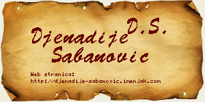 Đenadije Šabanović vizit kartica